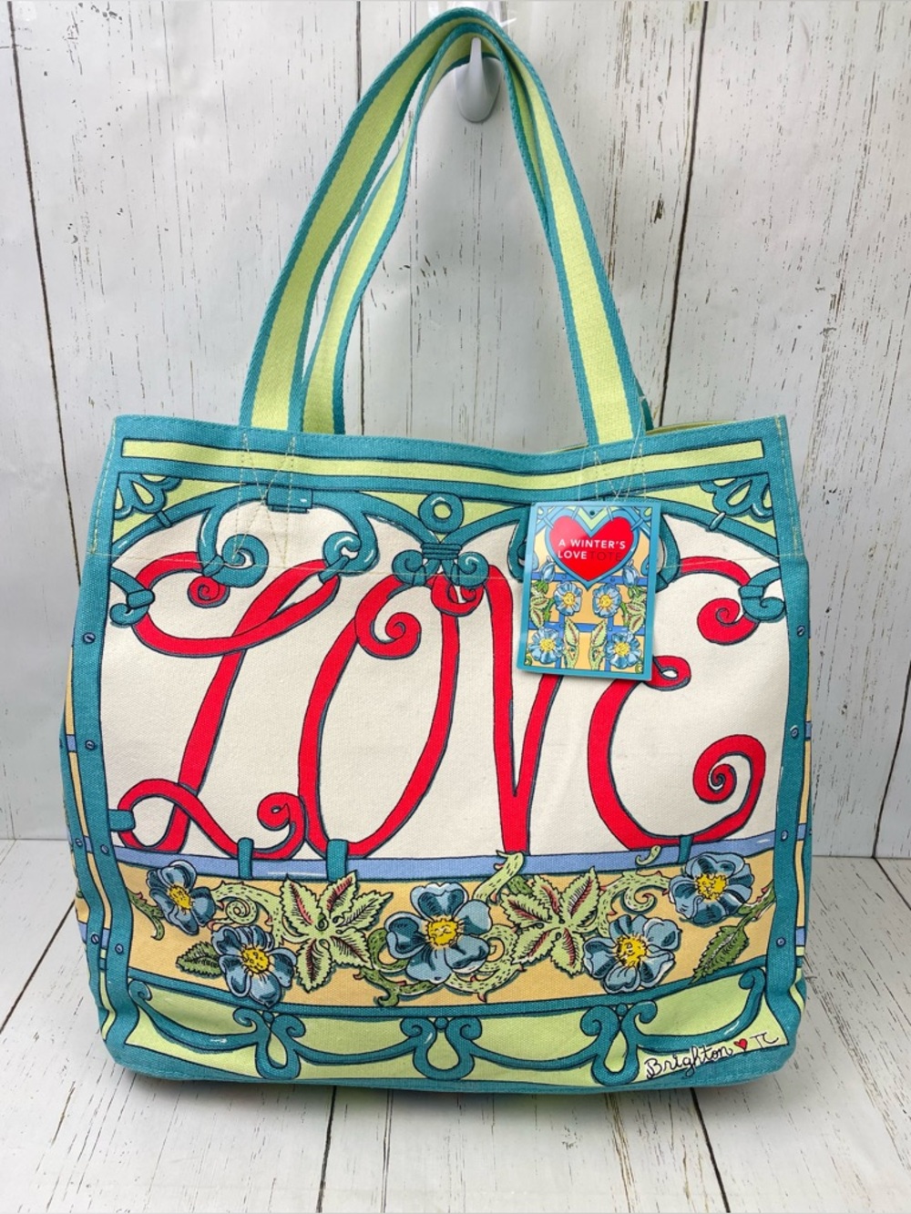 Brighton A Winter’s Love Cotton Canvas Tote Bag